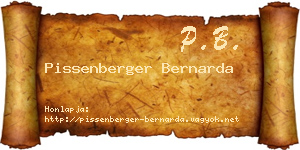 Pissenberger Bernarda névjegykártya